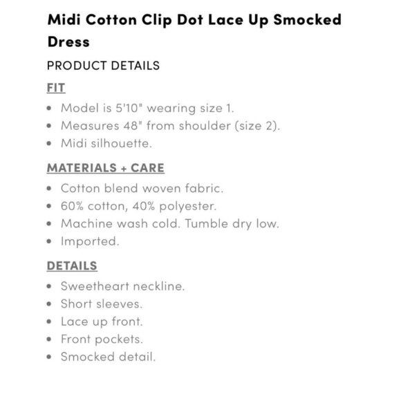 Torrid Size 1 Reddish Orange Cotton Clip Dot Lace Up Smocked Midi Dress - Picture 4 of 8